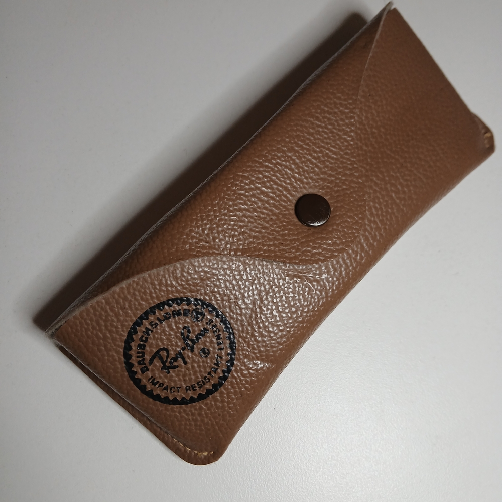 Ray-Ban Tan Leather Sunglasses Case